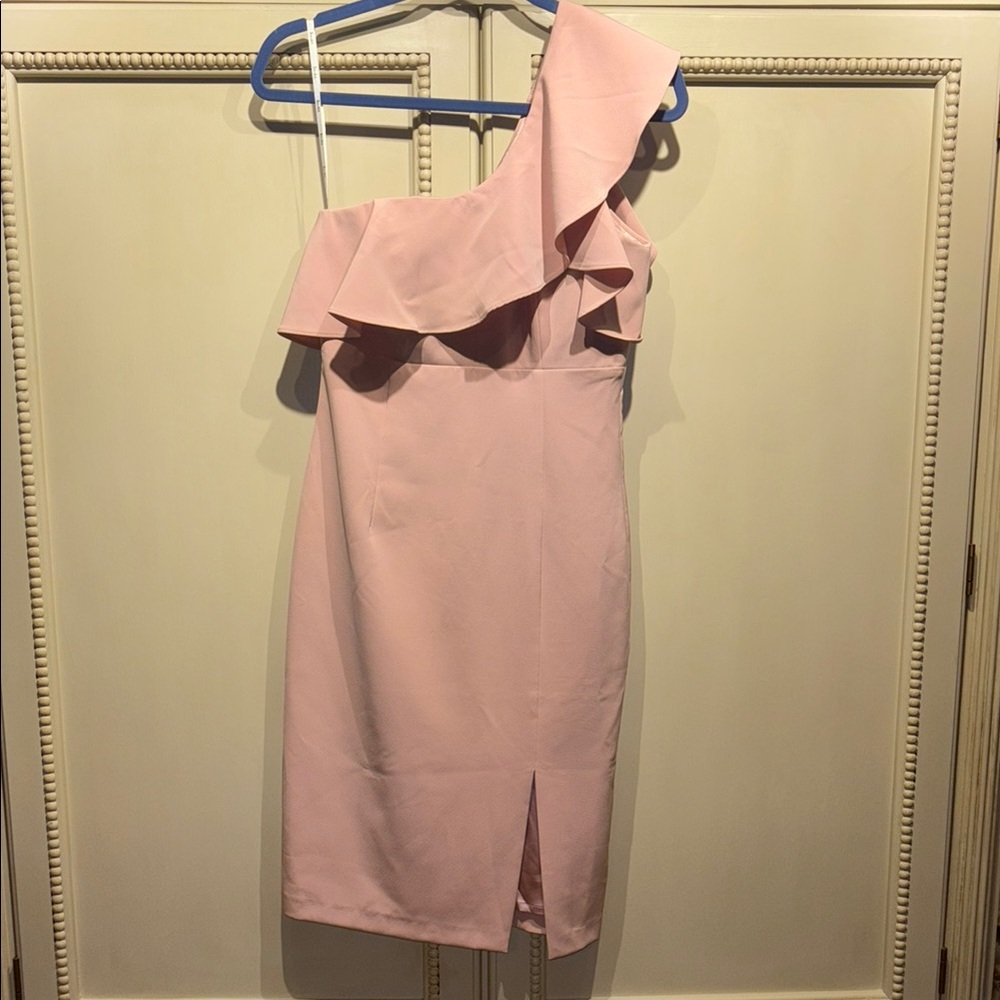 Bardot Pink One-Shoulder Sheath Dress